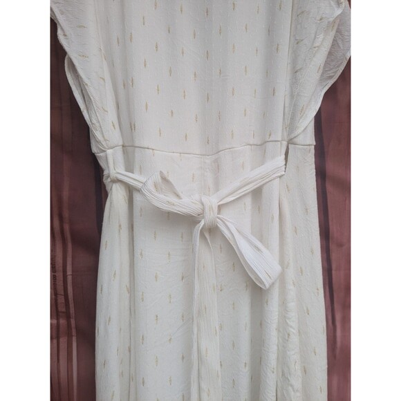 DREW Flowy White Fairy Dress Size Medium Cottage Bridal Graduation Romantic - Picture 6 of 9